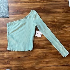Super down (from Revolve) ribbed one shoulder cropped top